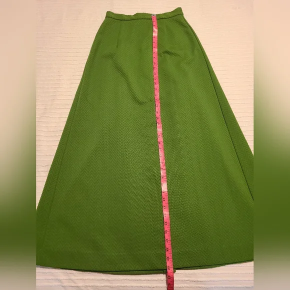Vintage 1960-70s Green Maxi Skirt - Picture 3 of 6
